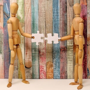 Positive Körpersprache, Kundenkommunikation, Beziehungsgestaltung wie puzzeln