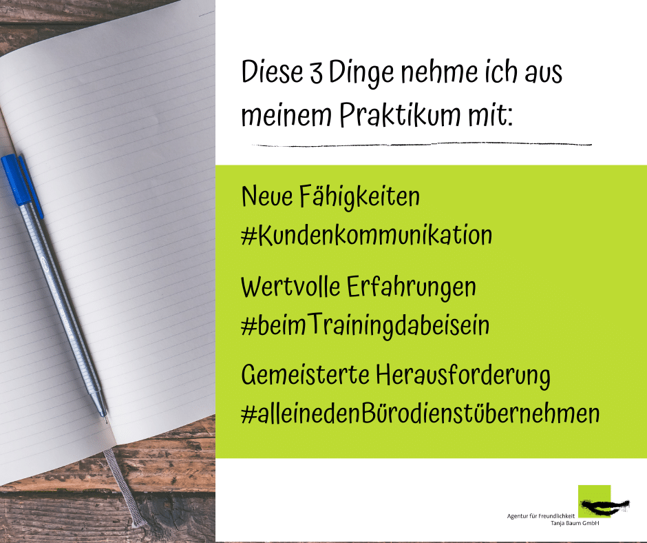 Fazit Praktikum Agentur für Freundlichkeit