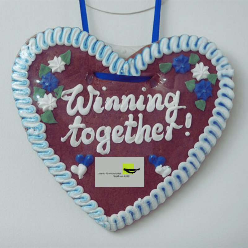 Eigenverantwortliches Handeln fördern, Transformation, Kulturwandel in Unternehmen, Lebkuchenherz Winning together