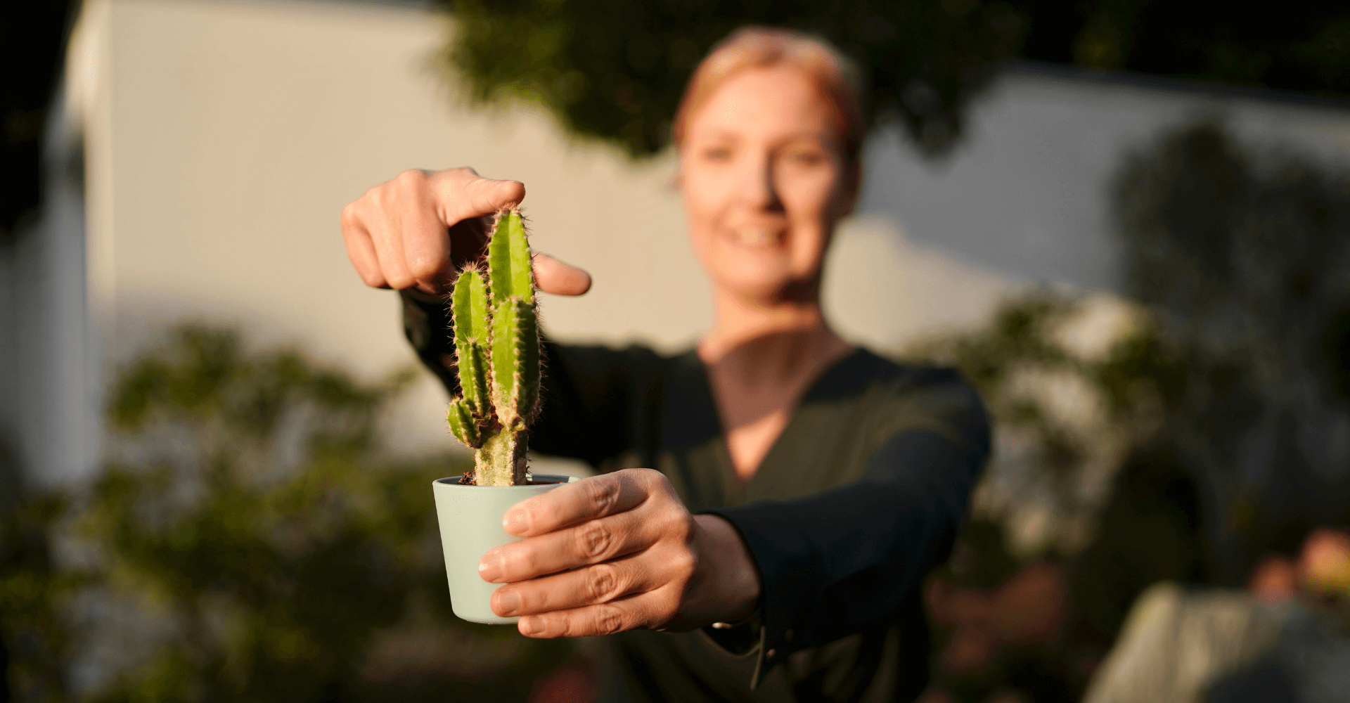 Unternehmenskultur entwickeln, Fehlerkultur, Frau fasst Kaktus an