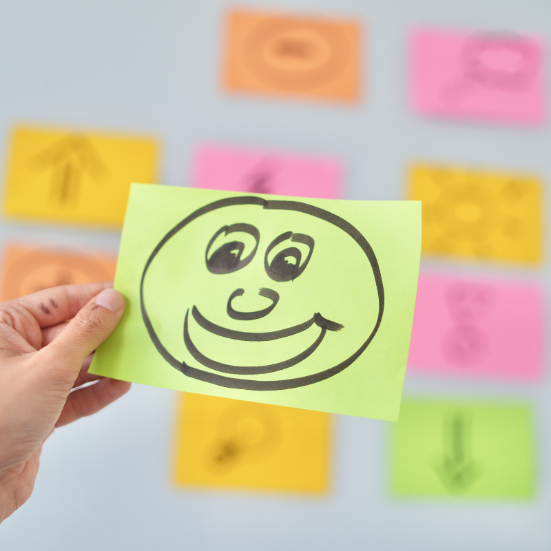 KI Höflichkeit, Mareen Ilgner im Interview mit Stuttgarter Zeitung, freundlicher Smiley auf Karte